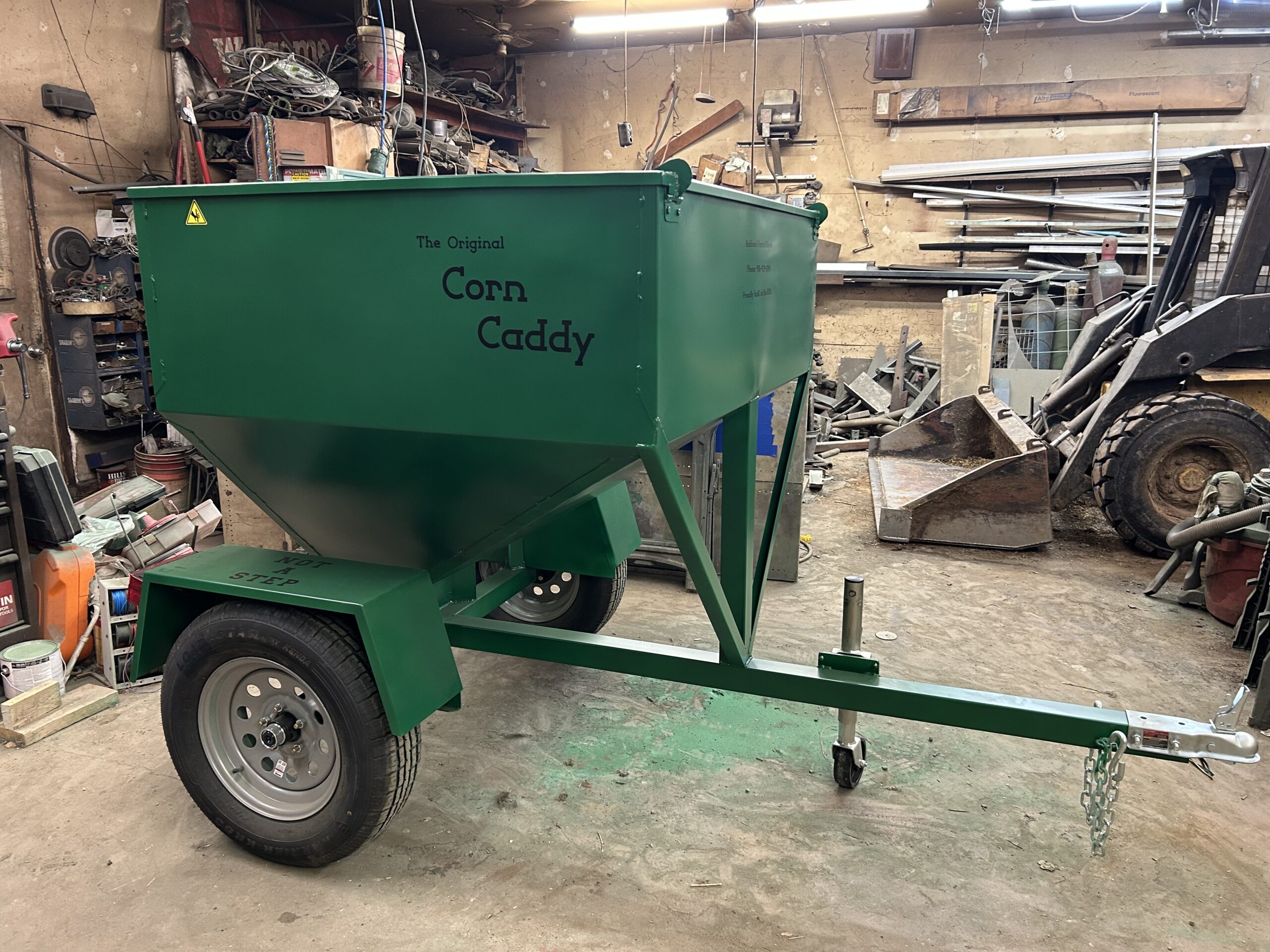 The Corn Caddy, created by Hubbard Farm & Repair in Stephenson, MI
